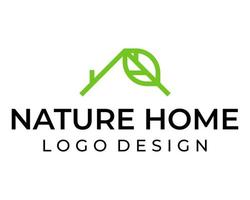 création de logo immobilier naturel. vecteur