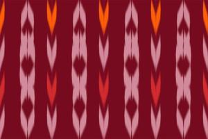 motif de tissu ikat traditionnel rouge vecteur