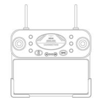 livre de coloriage de la télécommande de l'hélicoptère de livraison. drone autonome moderne pour la livraison des commandes par drone. illustration vectorielle isolée sur fond blanc. vecteur