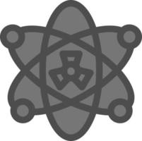 icône de glyphe de fission nucléaire vecteur