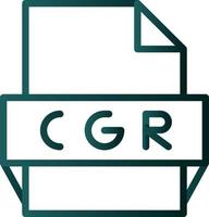 icône de format de fichier cgr vecteur