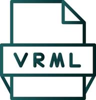 icône de format de fichier vrml vecteur