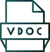 icône de format de fichier vdoc vecteur