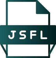 icône de format de fichier jsfl vecteur