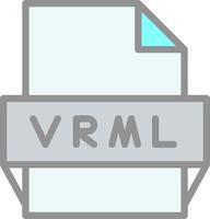 icône de format de fichier vrml vecteur