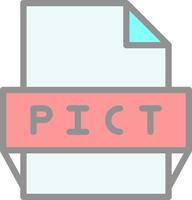 icône de format de fichier pict vecteur