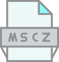icône de format de fichier mscz vecteur