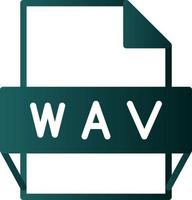 icône de format de fichier wav vecteur