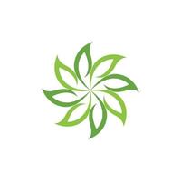 logos de l'écologie des feuilles d'arbre vert vecteur