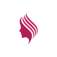 silhouette de visage de femme vecteur