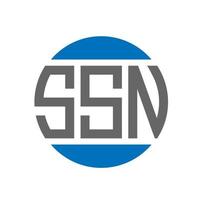 création de logo de lettre ssn sur fond blanc. concept de logo de cercle d'initiales créatives ssn. conception de lettre ssn. vecteur