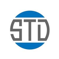 création de logo de lettre std sur fond blanc. concept de logo de cercle d'initiales créatives std. conception de lettre std. vecteur