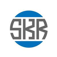création de logo de lettre skr sur fond blanc. concept de logo de cercle d'initiales créatives skr. conception de lettre skr. vecteur