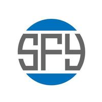 création de logo de lettre sfy sur fond blanc. concept de logo de cercle d'initiales créatives sfy. conception de lettre sfy. vecteur