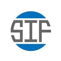 création de logo de lettre sif sur fond blanc. concept de logo de cercle d'initiales créatives sif. conception de lettre sif. vecteur