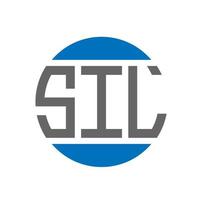 création de logo de lettre sil sur fond blanc. concept de logo de cercle d'initiales créatives sil. conception de lettre sil. vecteur