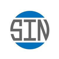 création de logo de lettre de péché sur fond blanc. concept de logo de cercle d'initiales créatives de péché. conception de lettre de péché. vecteur