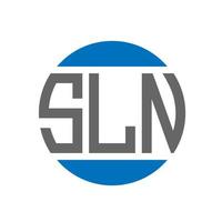 création de logo de lettre sln sur fond blanc. concept de logo de cercle d'initiales créatives sln. conception de lettre sln. vecteur