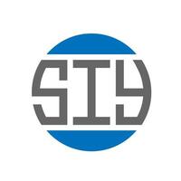 création de logo de lettre siy sur fond blanc. concept de logo de cercle d'initiales créatives siy. conception de lettre siy. vecteur