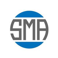 création de logo de lettre sma sur fond blanc. concept de logo de cercle d'initiales créatives sma. conception de lettre sma. vecteur