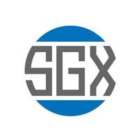 création de logo de lettre sgx sur fond blanc. concept de logo de cercle d'initiales créatives sgx. conception de lettre sgx. vecteur