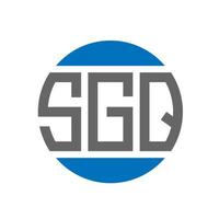 création de logo de lettre sgq sur fond blanc. concept de logo de cercle d'initiales créatives sgq. conception de lettre sgq. vecteur