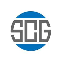 création de logo de lettre scg sur fond blanc. concept de logo de cercle d'initiales créatives scg. conception de lettre scg. vecteur