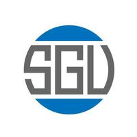 création de logo de lettre sgv sur fond blanc. concept de logo de cercle d'initiales créatives sgv. conception de lettre sgv. vecteur