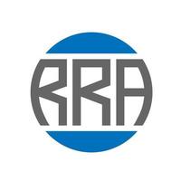 création de logo de lettre rra sur fond blanc. concept de logo de cercle d'initiales créatives rra. conception de lettre rra. vecteur