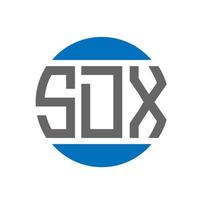 création de logo de lettre sdx sur fond blanc. concept de logo de cercle d'initiales créatives sdx. conception de lettre sdx. vecteur