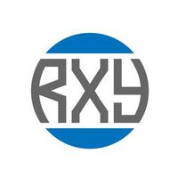 création de logo de lettre rxy sur fond blanc. concept de logo de cercle d'initiales créatives rxy. conception de lettre rxy. vecteur