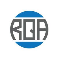 création de logo de lettre rqa sur fond blanc. concept de logo de cercle d'initiales créatives rqa. conception de lettre rqa. vecteur