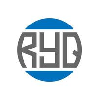 création de logo de lettre ryq sur fond blanc. concept de logo de cercle d'initiales créatives ryq. conception de lettre ryq. vecteur