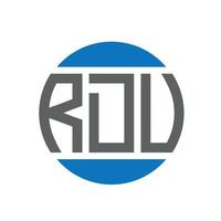 création de logo de lettre rdu sur fond blanc. concept de logo de cercle d'initiales créatives rdu. conception de lettre rdu. vecteur