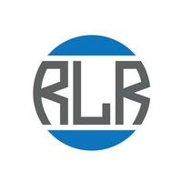 création de logo de lettre rlr sur fond blanc. concept de logo de cercle d'initiales créatives rlr. conception de lettre rlr. vecteur