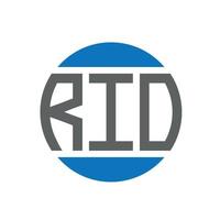création de logo de lettre de rio sur fond blanc. concept de logo de cercle d'initiales créatives de rio. conception de lettre de rio. vecteur