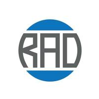 création de logo de lettre rao sur fond blanc. concept de logo de cercle d'initiales créatives rao. conception de lettre rao. vecteur