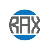 création de logo de lettre rax sur fond blanc. concept de logo de cercle d'initiales créatives rax. conception de lettre rax. vecteur