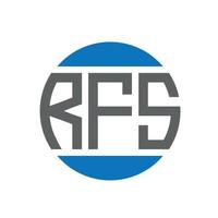 création de logo de lettre rfs sur fond blanc. concept de logo de cercle d'initiales créatives rfs. conception de lettre rfs. vecteur