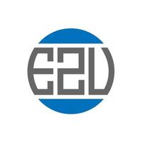 création de logo de lettre ezv sur fond blanc. concept de logo de cercle d'initiales créatives ezv. conception de lettre ezv. vecteur