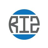 création de logo de lettre riz sur fond blanc. concept de logo de cercle d'initiales créatives de riz. conception de lettre de riz. vecteur