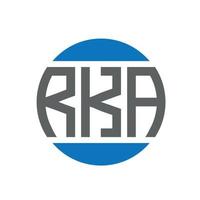 création de logo de lettre rka sur fond blanc. concept de logo de cercle d'initiales créatives rka. conception de lettre rka. vecteur