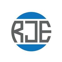 création de logo de lettre rje sur fond blanc. concept de logo de cercle d'initiales créatives rje. conception de lettre rje. vecteur