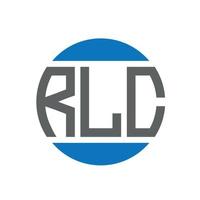 création de logo de lettre rlc sur fond blanc. concept de logo de cercle d'initiales créatives rlc. conception de lettre rlc. vecteur