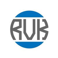création de logo de lettre rvk sur fond blanc. concept de logo de cercle d'initiales créatives rvk. conception de lettre rvk. vecteur