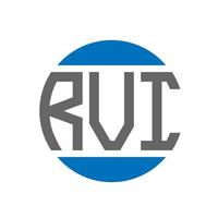 création de logo de lettre rvi sur fond blanc. concept de logo de cercle d'initiales créatives rvi. conception de lettre rvi. vecteur