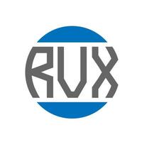 création de logo de lettre rvx sur fond blanc. concept de logo de cercle d'initiales créatives rvx. conception de lettre rvx. vecteur
