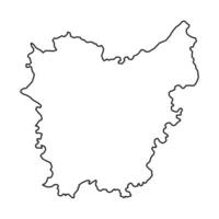 carte de la province de flandre orientale, provinces de belgique. illustration vectorielle. vecteur