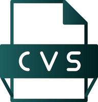 icône de format de fichier cvs vecteur