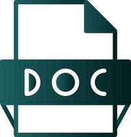 icône de format de fichier doc vecteur